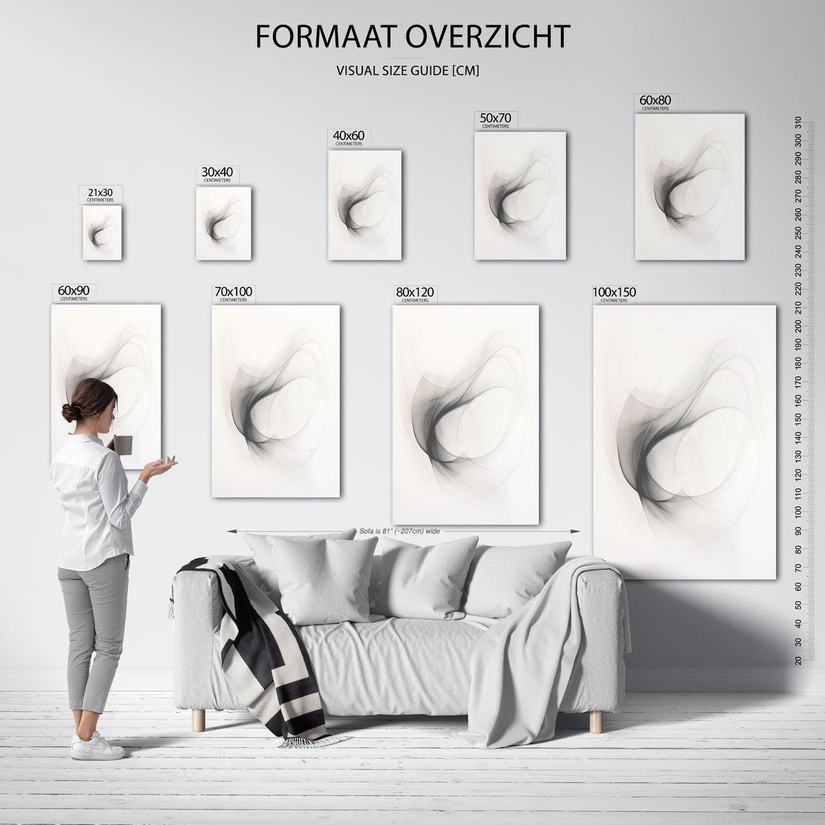 Abstracte lijnen Poster