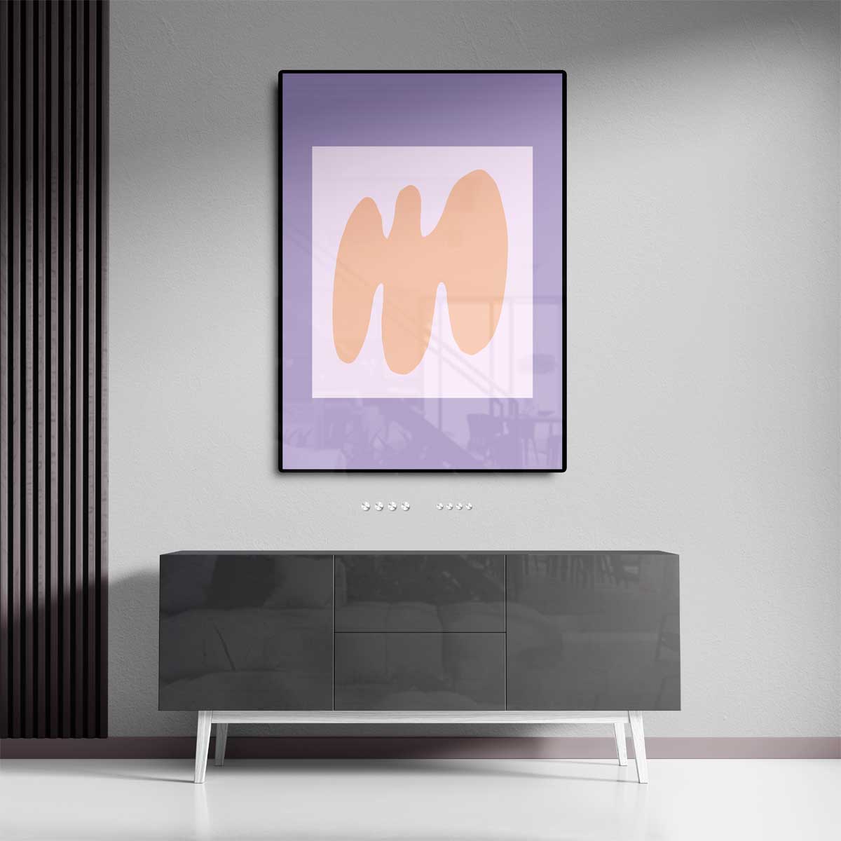 Zachte Aardetinten Abstractie Kunstwerk-canvas-dibond-plexiglas-wanddecoratie-WallArtistic