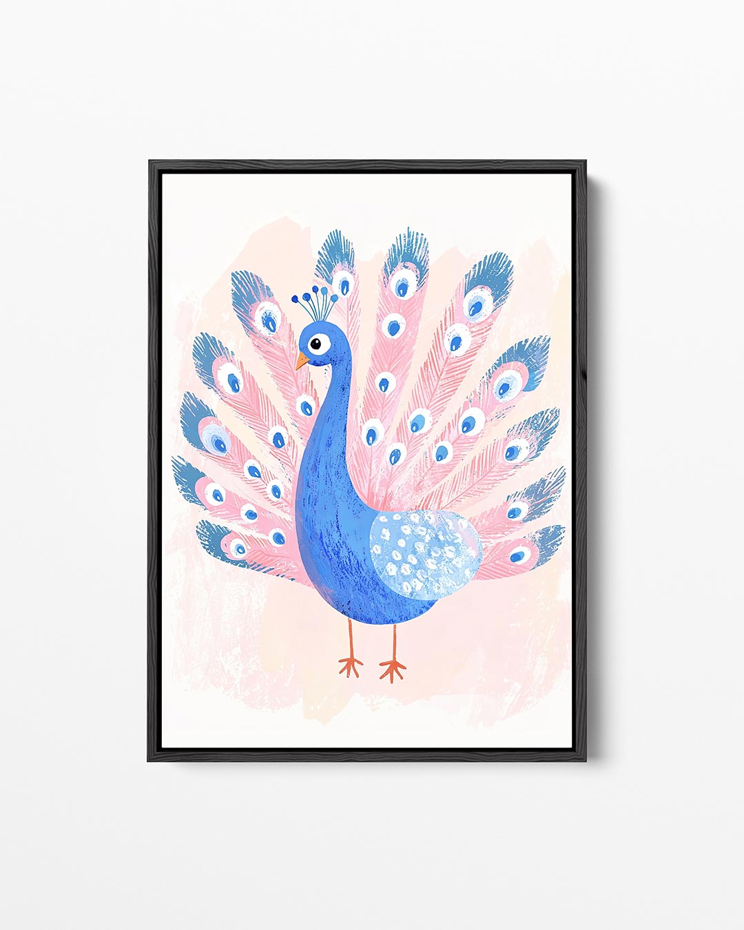 Vrolijke pauw illustratie Kunstwerk