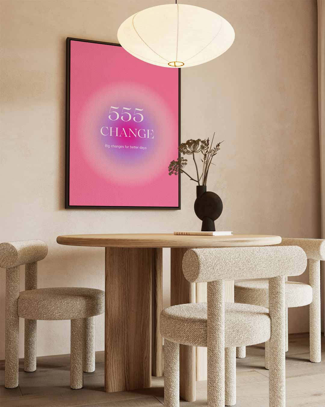 Inspirerende Wenskaart "555 Change Kunstwerk-canvas-dibond-plexiglas-wanddecoratie-WallArtistic