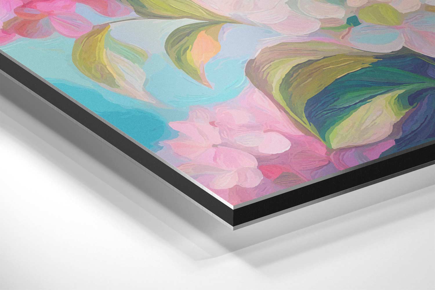 Bloeiende Hortensia's Kunstwerk-canvas-dibond-plexiglas-wanddecoratie-WallArtistic