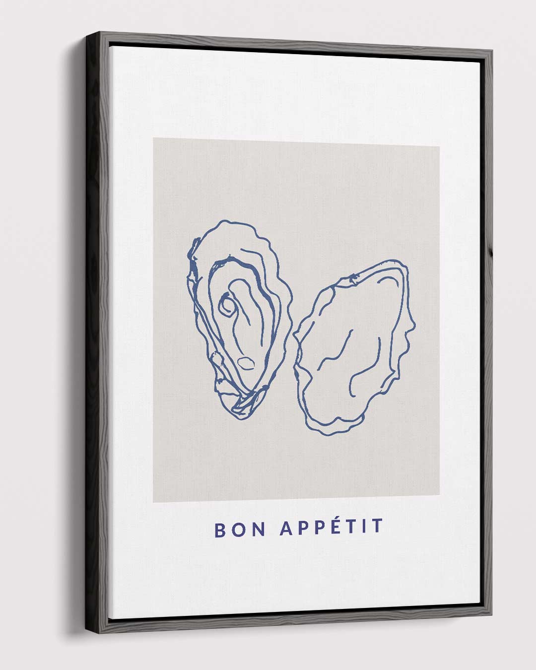Stijlvolle Oester Illustratie Kunstwerk-canvas-dibond-plexiglas-wanddecoratie-WallArtistic