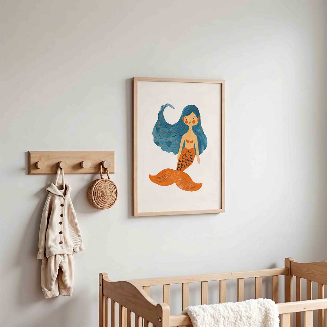 Zeemeermin illustratie Poster