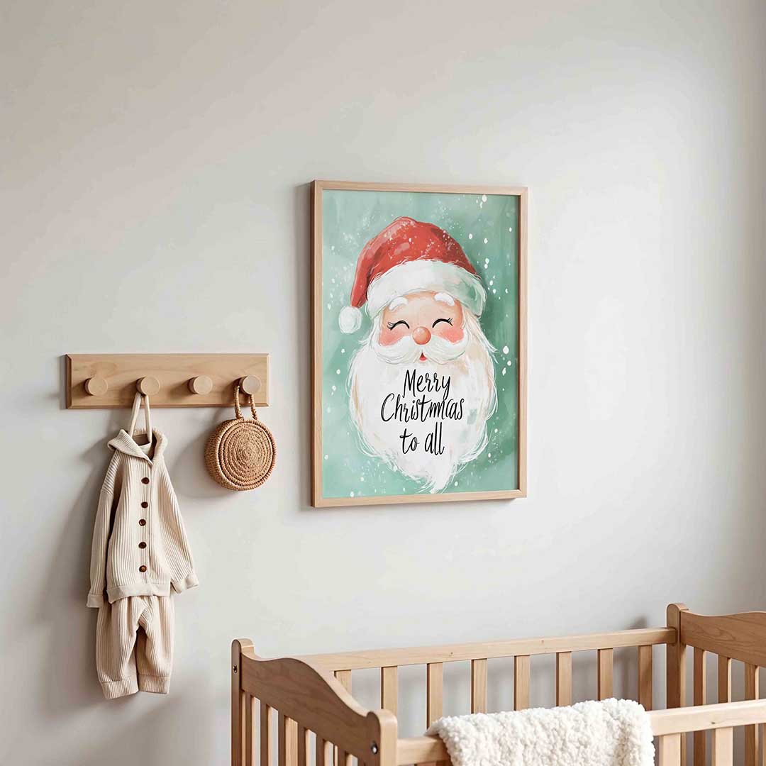 Kerstman met tekst Poster