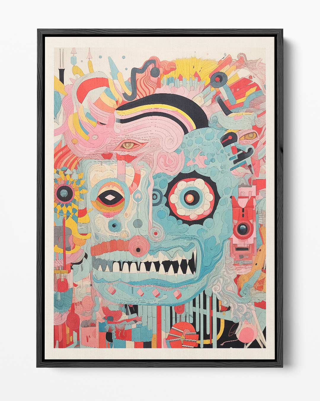 Kleurrijke Chaos Kunstwerk-canvas-dibond-plexiglas-wanddecoratie-WallArtistic
