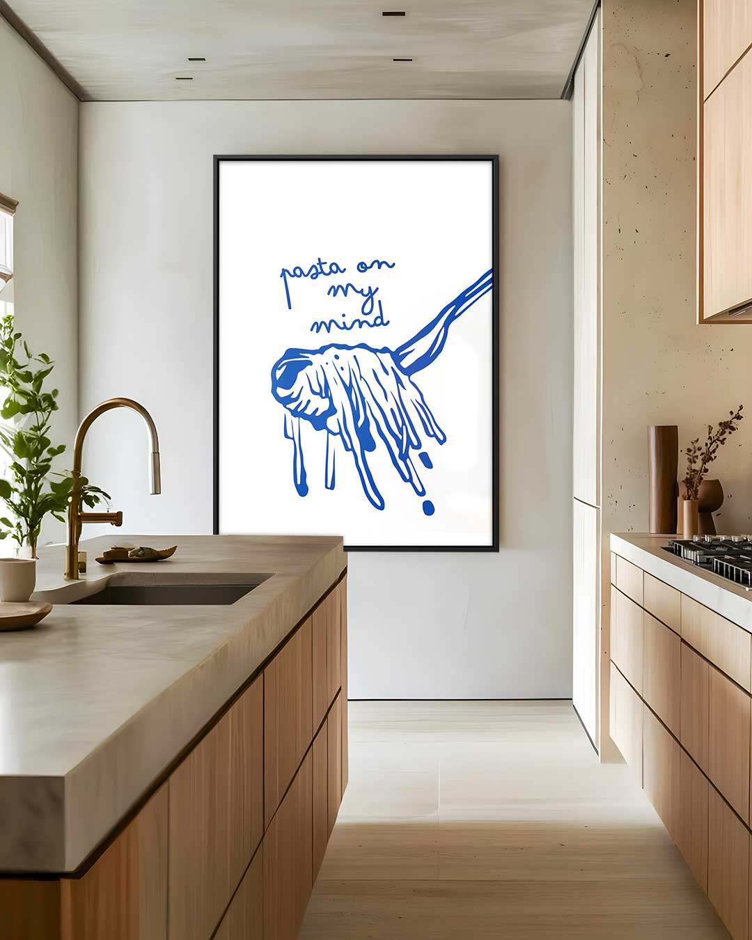 Pasta on My Mind Kunstprint Kunstwerk-canvas-dibond-plexiglas-wanddecoratie-WallArtistic