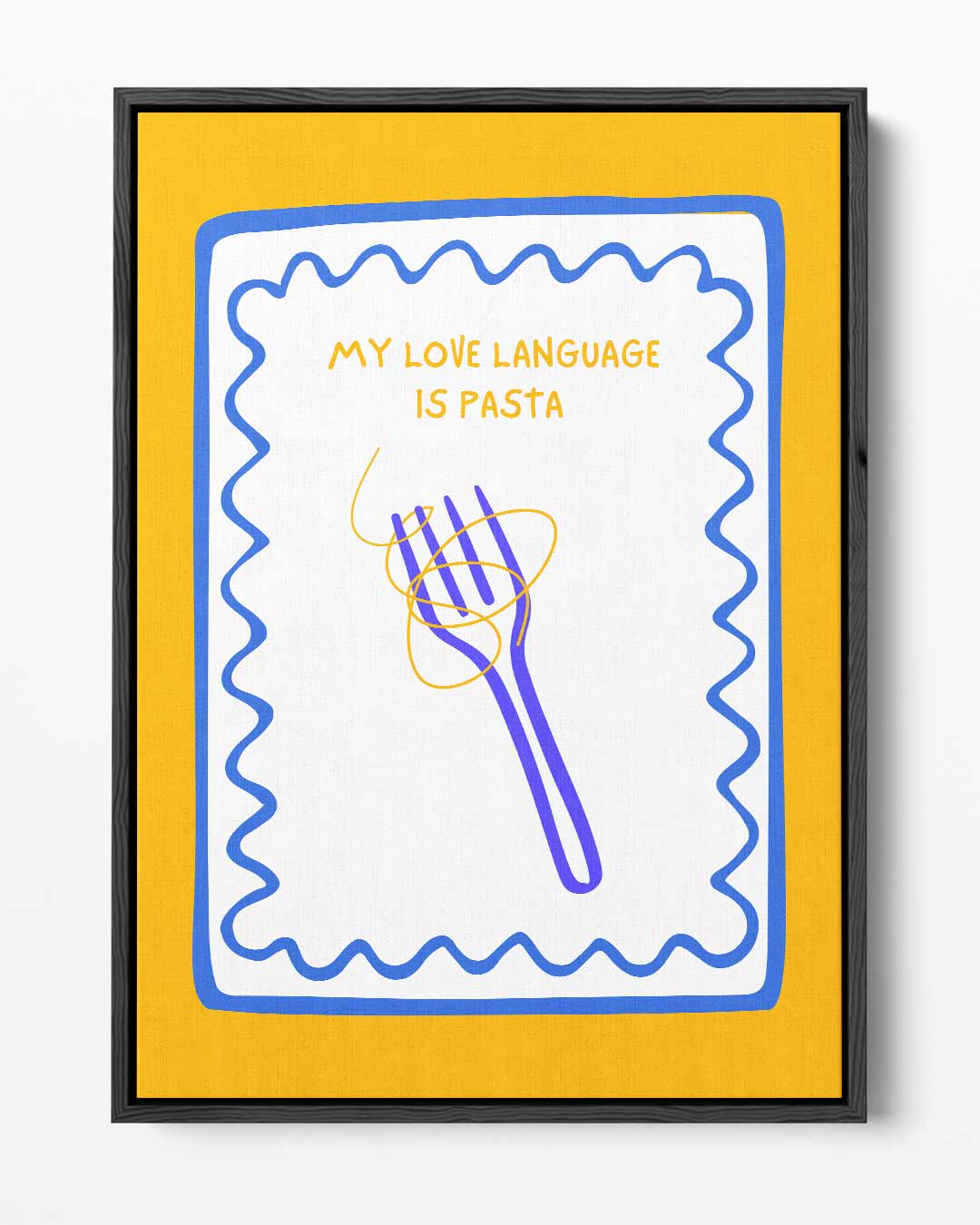 Pasta Liefdestaal Poster Kunstwerk-canvas-dibond-plexiglas-wanddecoratie-WallArtistic