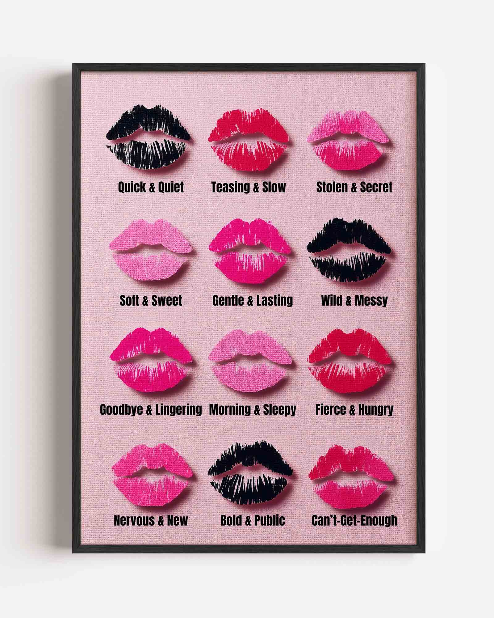Lippen in diverse tinten Poster