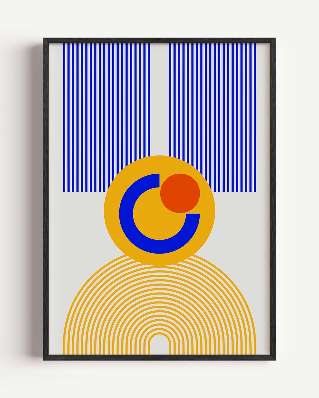 Vrolijke Geometrische Kunstposter