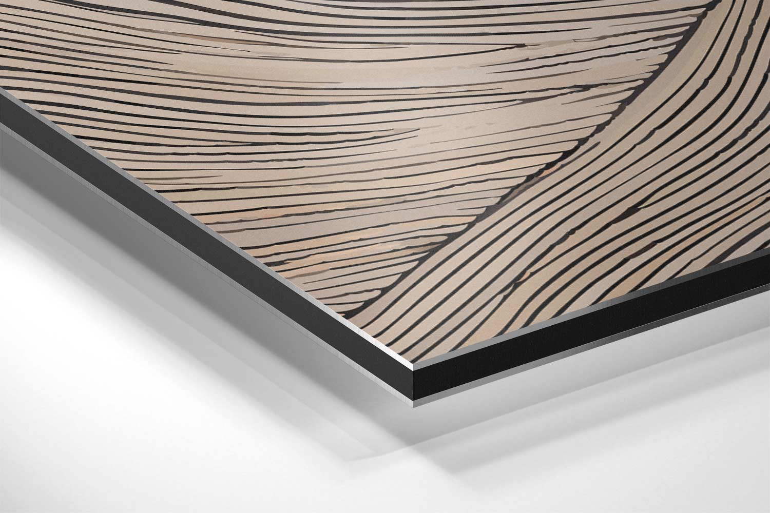 Zachte Lijnen Landschap Kunstwerk-canvas-dibond-plexiglas-wanddecoratie-WallArtistic