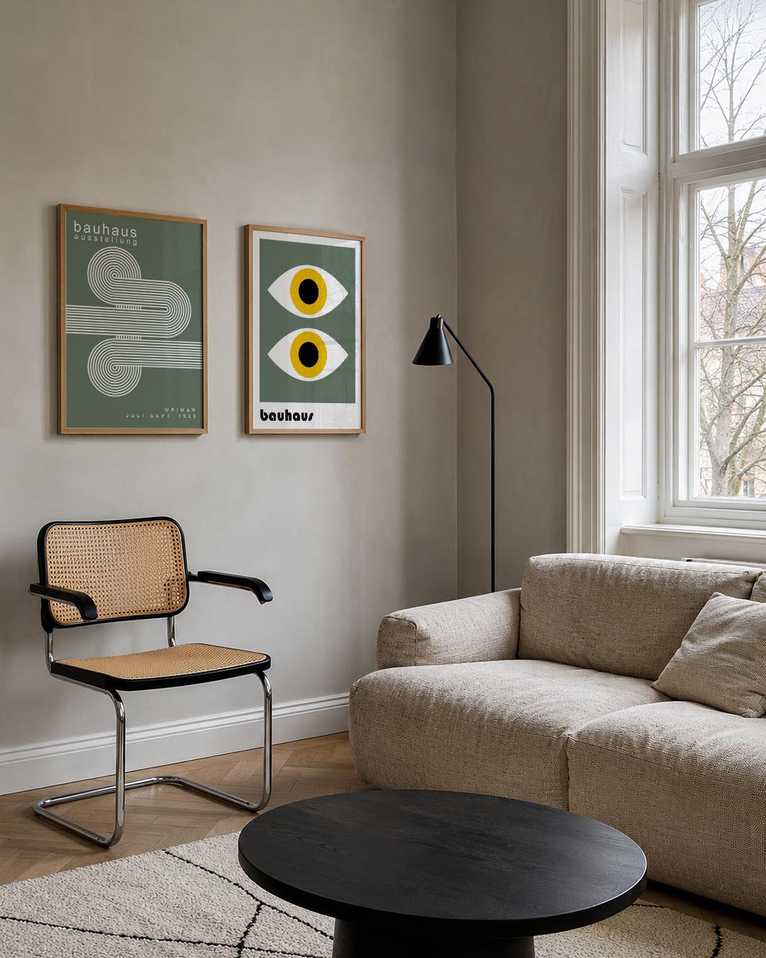 Lijnen en cirkelpatronen Posterset
