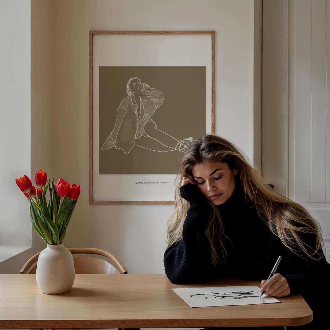 Stijlvolle Vrouwelijke Kunstposter-WallArtistic