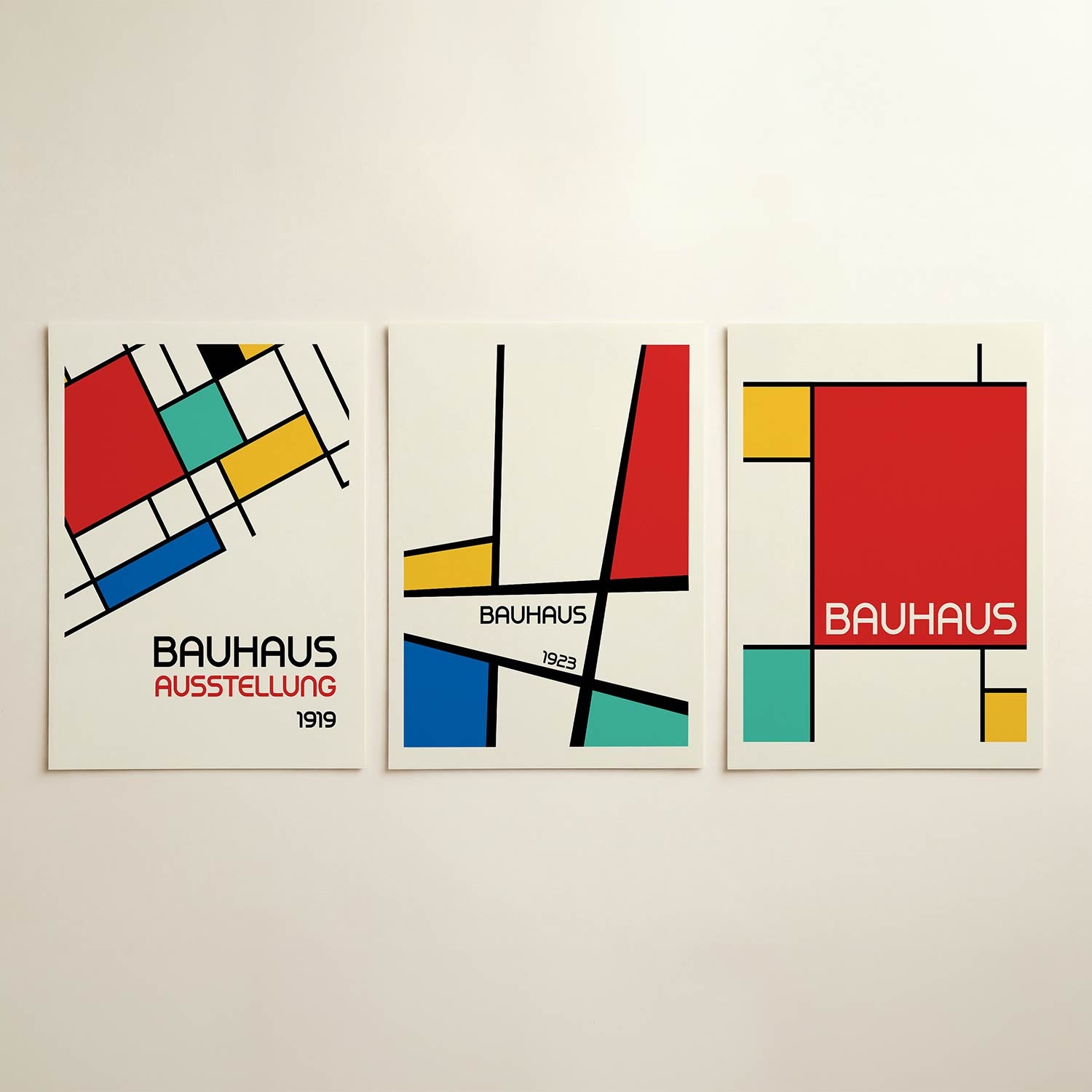 Kleurvlakken en lijnen Posterset