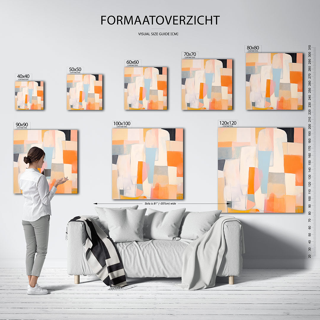 Kleurrijke vormen Kunstwerk