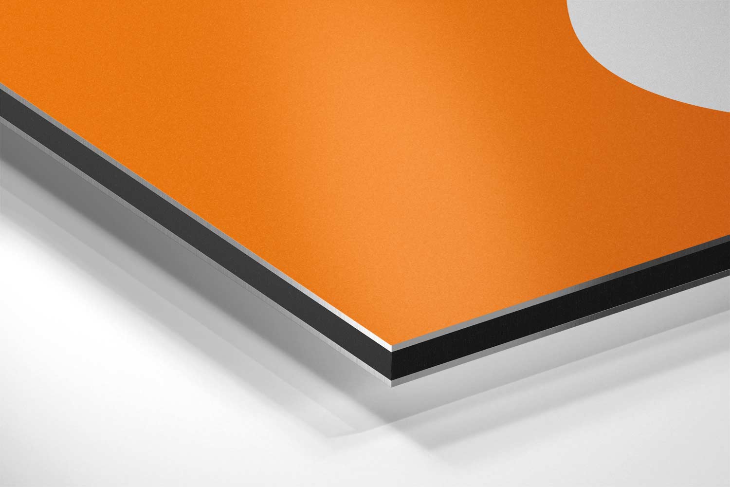 Speelse Oranje Golven Kunstwerk-canvas-dibond-plexiglas-wanddecoratie-WallArtistic