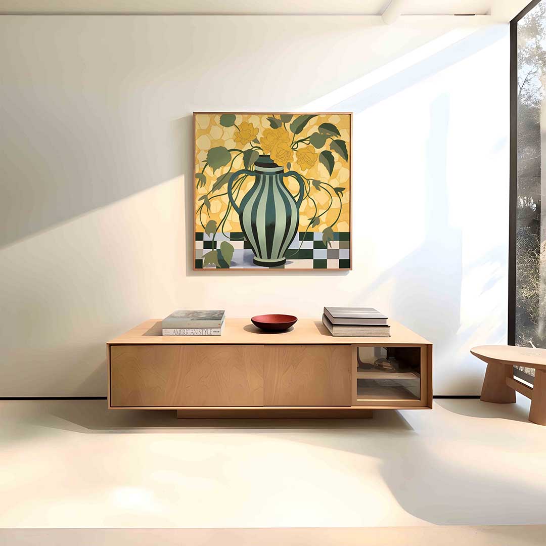 Vaas met bloemen Poster