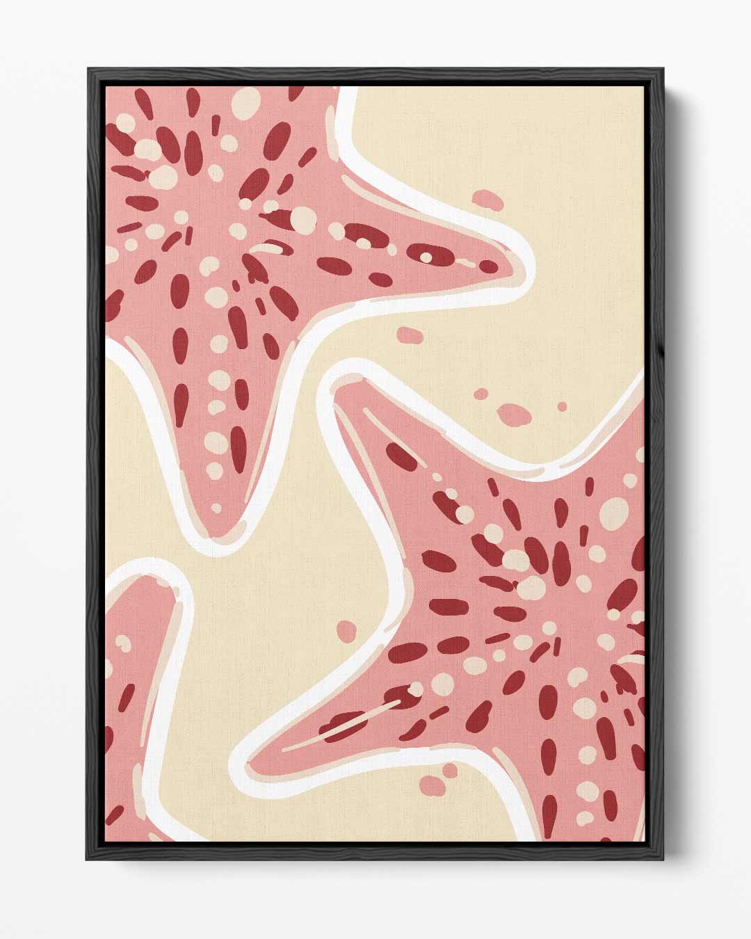 Speelse Zeester Print Kunstwerk-canvas-dibond-plexiglas-wanddecoratie-WallArtistic