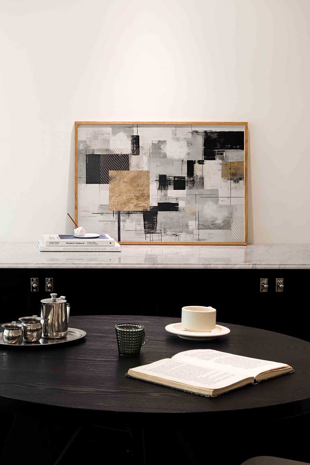 Abstracte vormen en lijnen Poster