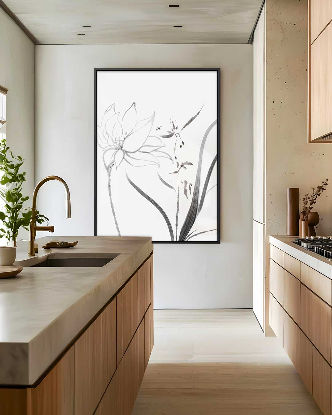 Zen Bloemenpracht Kunstwerk-canvas-dibond-plexiglas-wanddecoratie-WallArtistic