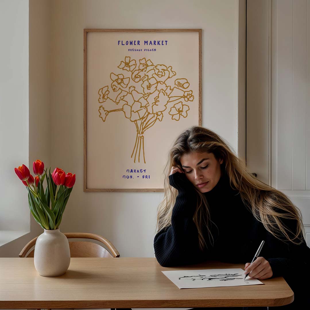 Bloemenmarkt Poster-WallArtistic