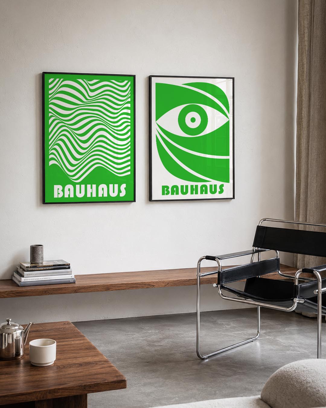 Golvend lijnenspel Posterset