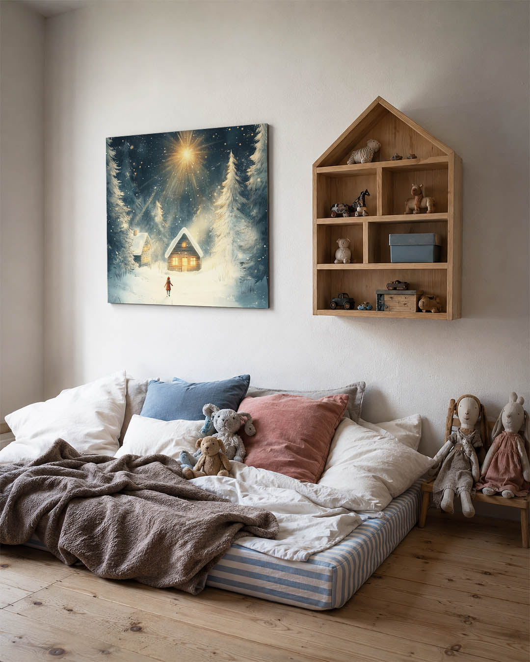 Winterse sterrenhemel Kunstwerk
