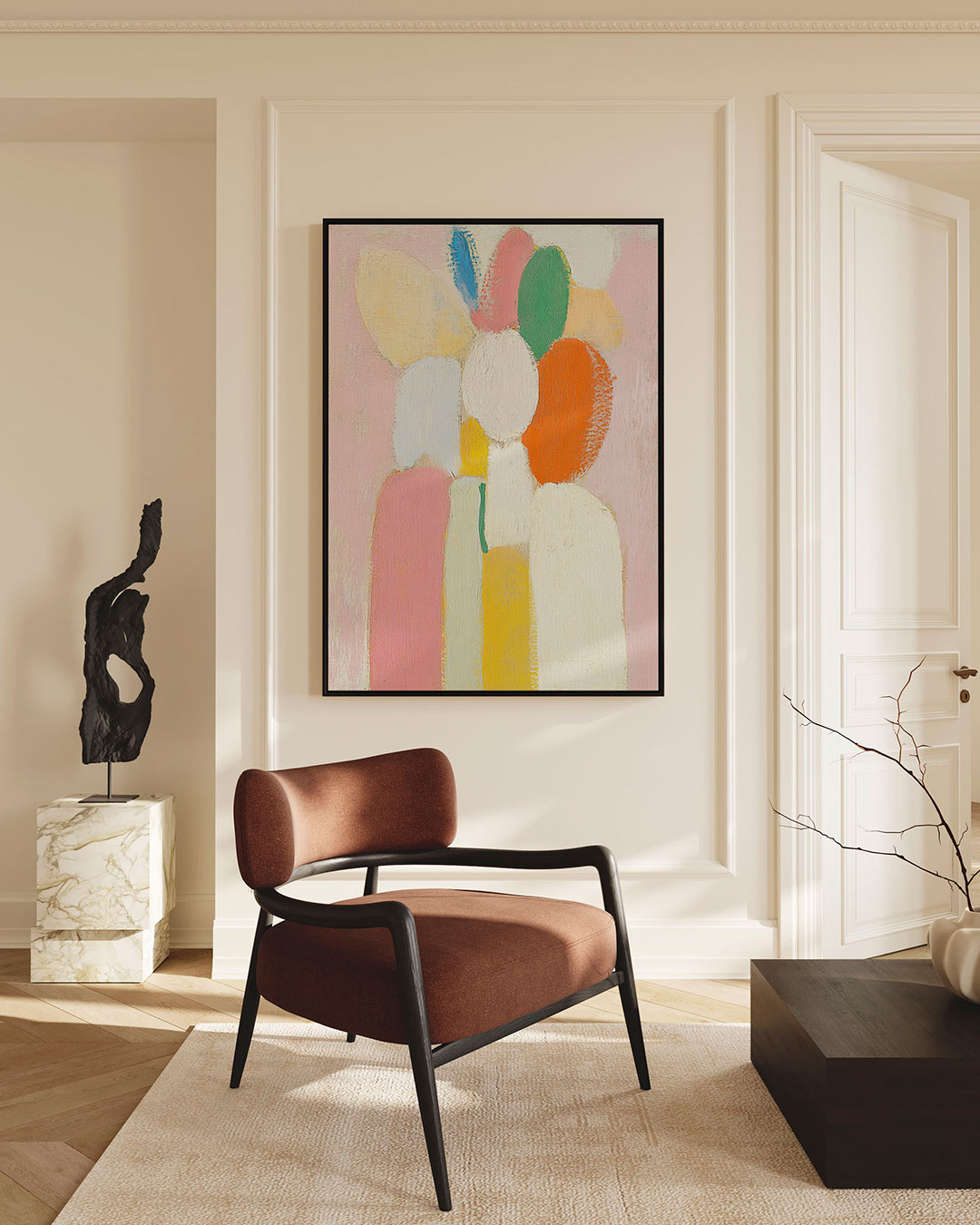 Kleurrijke vormen Kunstwerk