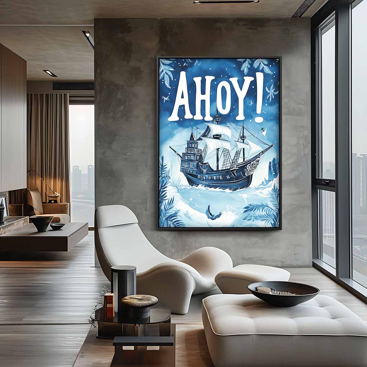 Ahoy Zeilavontuur Kunstwerk-canvas-dibond-plexiglas-wanddecoratie-WallArtistic