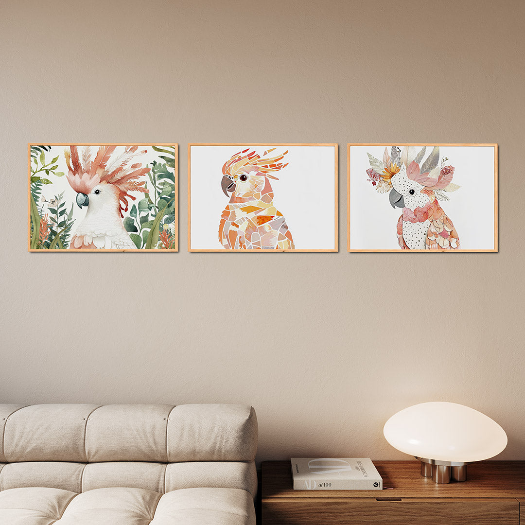 Vogels en bladeren Posterset