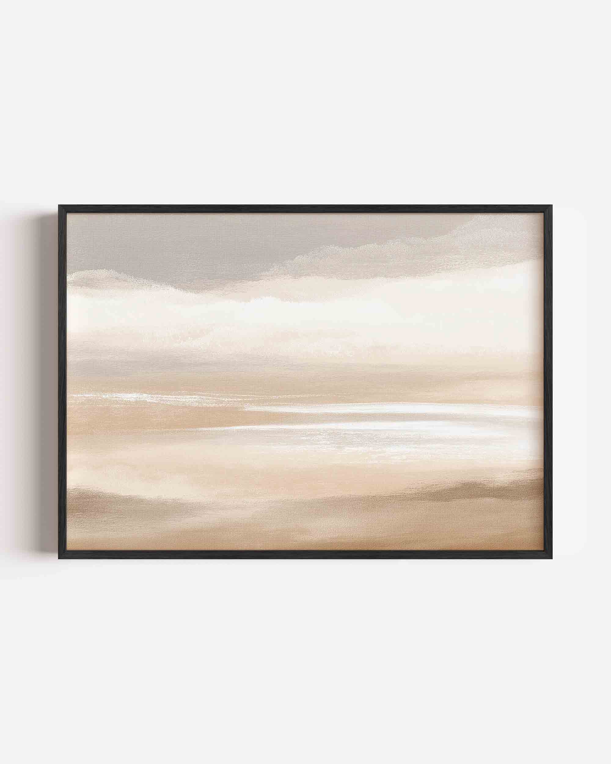 Abstracte beige landschap Poster