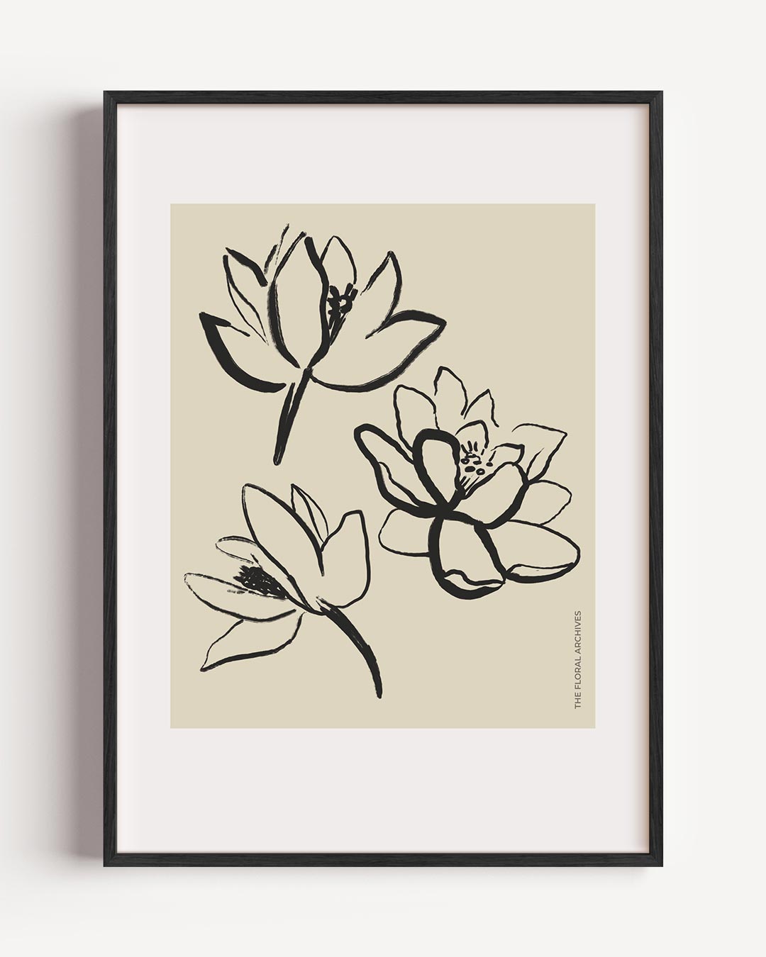 Elegante Bloemen Sketch Poster-WallArtistic