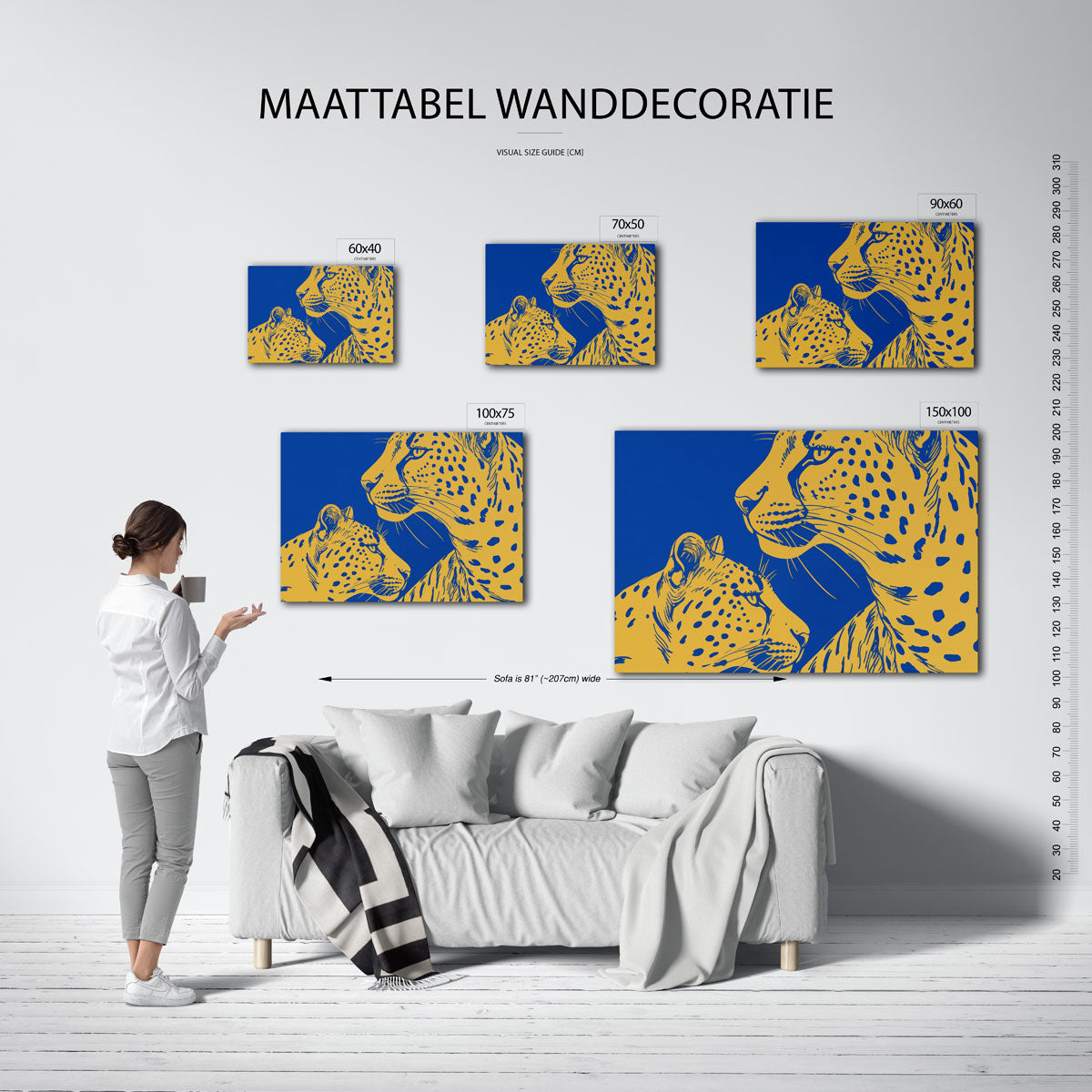 Gestileerde luipaarden Kunstwerk