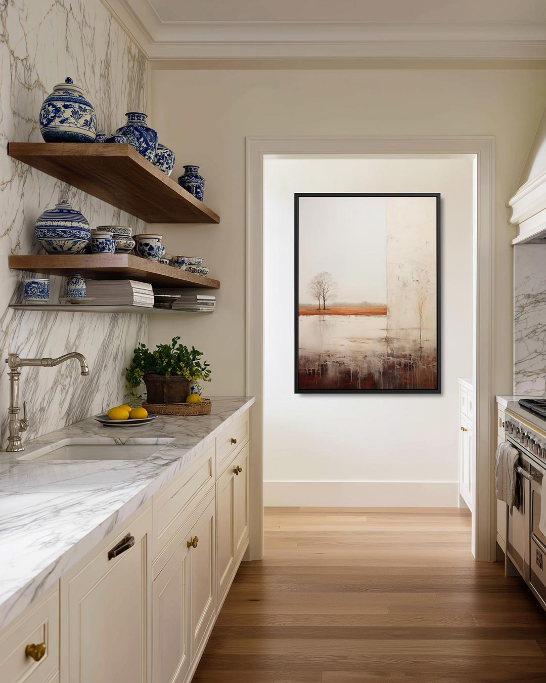 Landschap met reflectie Kunstwerk