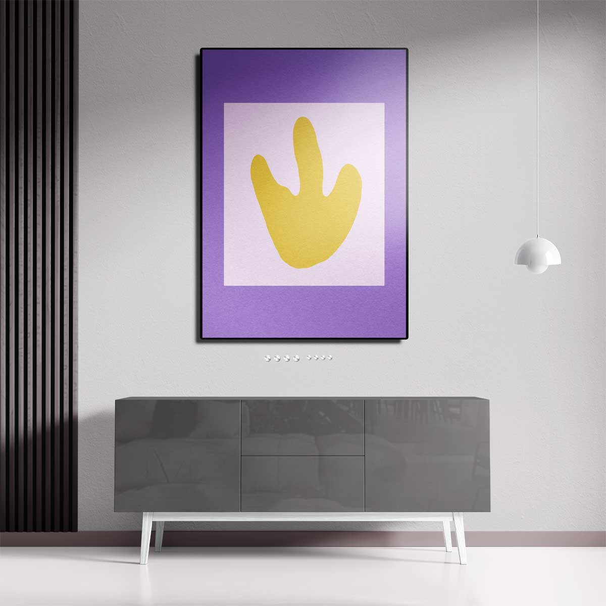 Vrolijke Voetafdruk Kunstwerk-canvas-dibond-plexiglas-wanddecoratie-WallArtistic