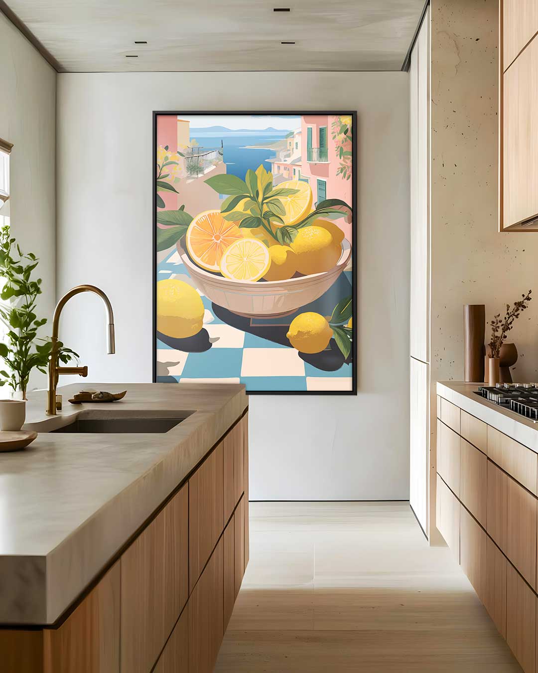 Zonnige Citrus Escapade Kunstwerk-canvas-dibond-plexiglas-wanddecoratie-WallArtistic