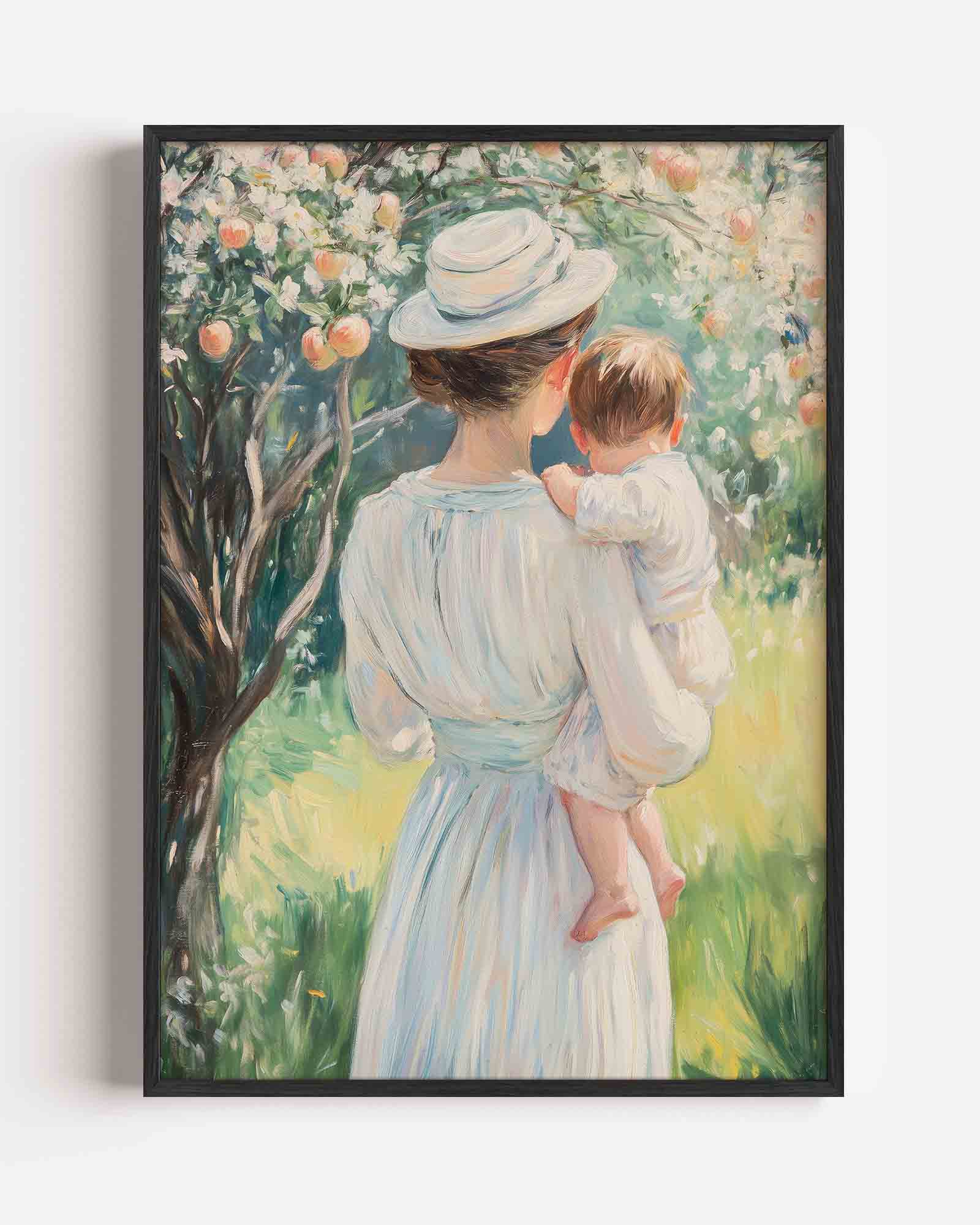 Moeder en kind onder boom Poster