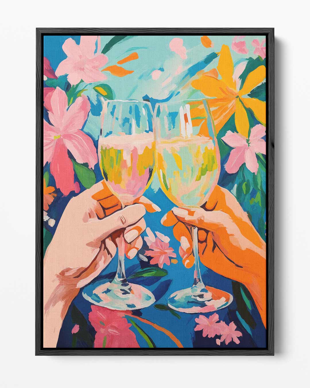 Vrolijk Bloemenfeest Kunstwerk-canvas-dibond-plexiglas-wanddecoratie-WallArtistic