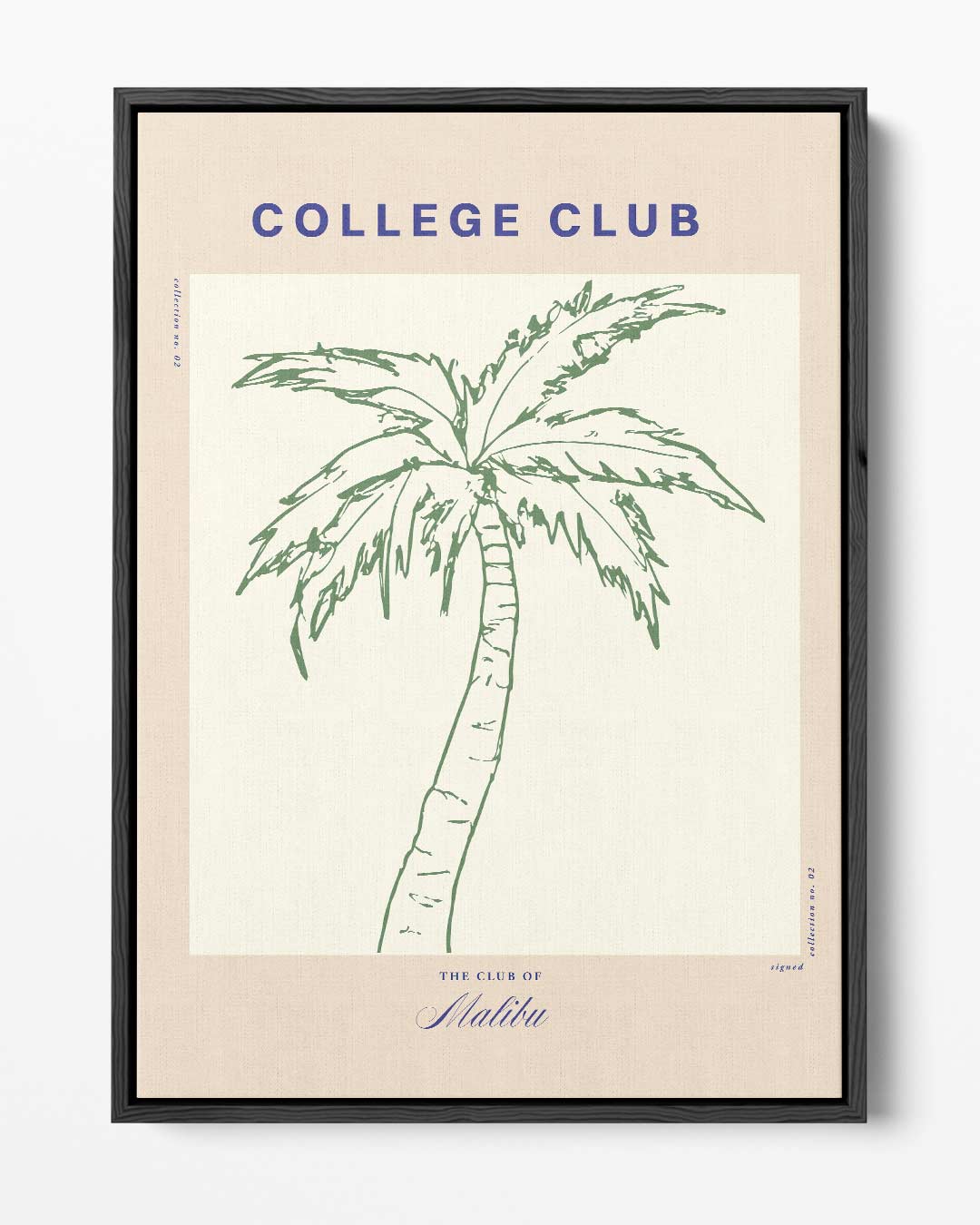 College Club Palmboom Art Print Kunstwerk-canvas-dibond-plexiglas-wanddecoratie-WallArtistic