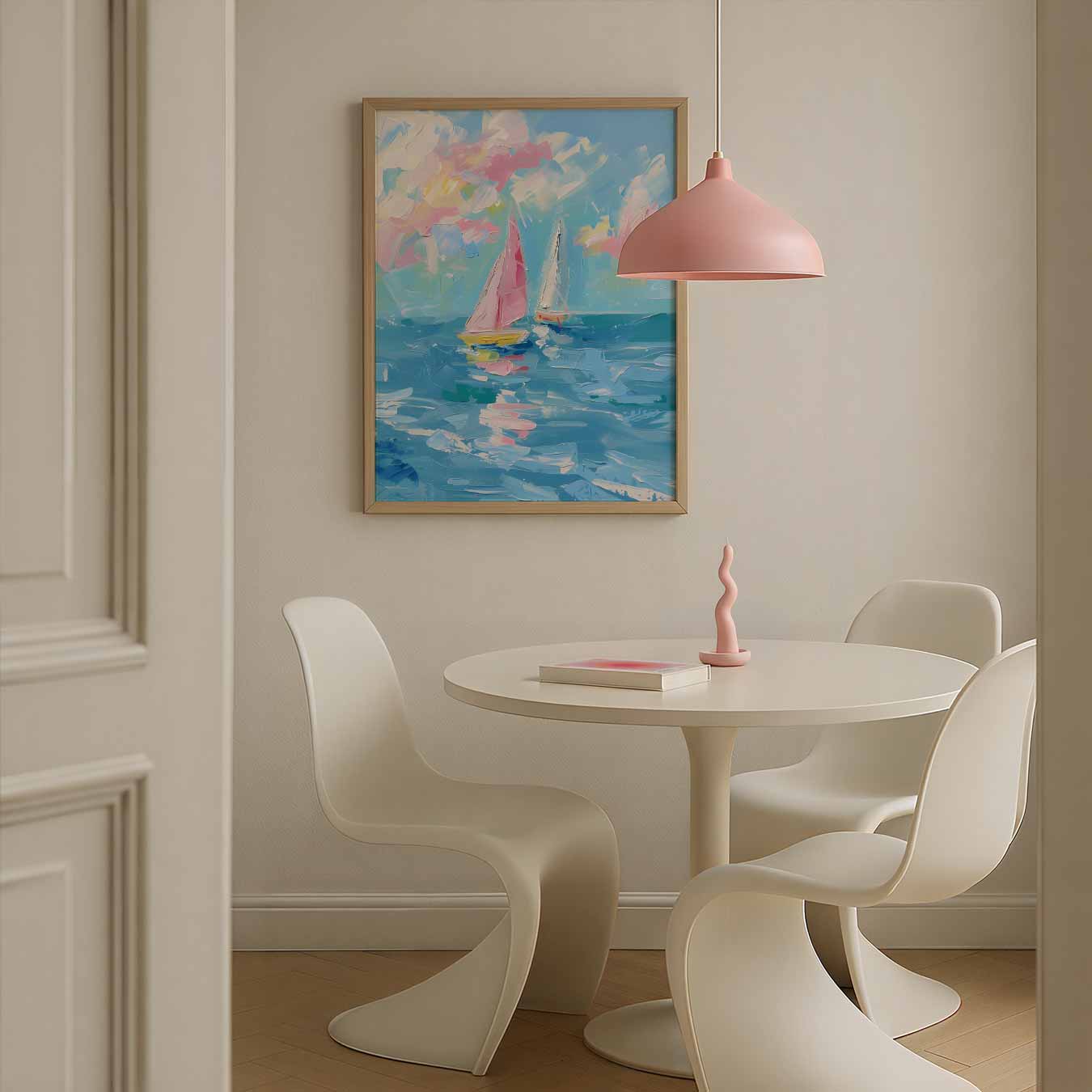 Kleurrijke Zeilboot Avontuur Poster