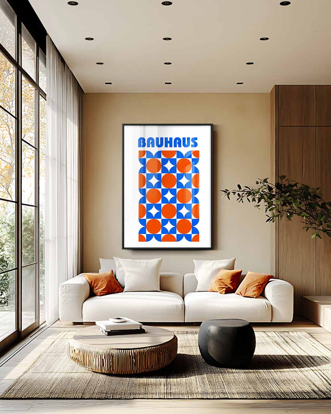 Bauhaus Geometrische Poster Kunstwerk-canvas-dibond-plexiglas-wanddecoratie-WallArtistic