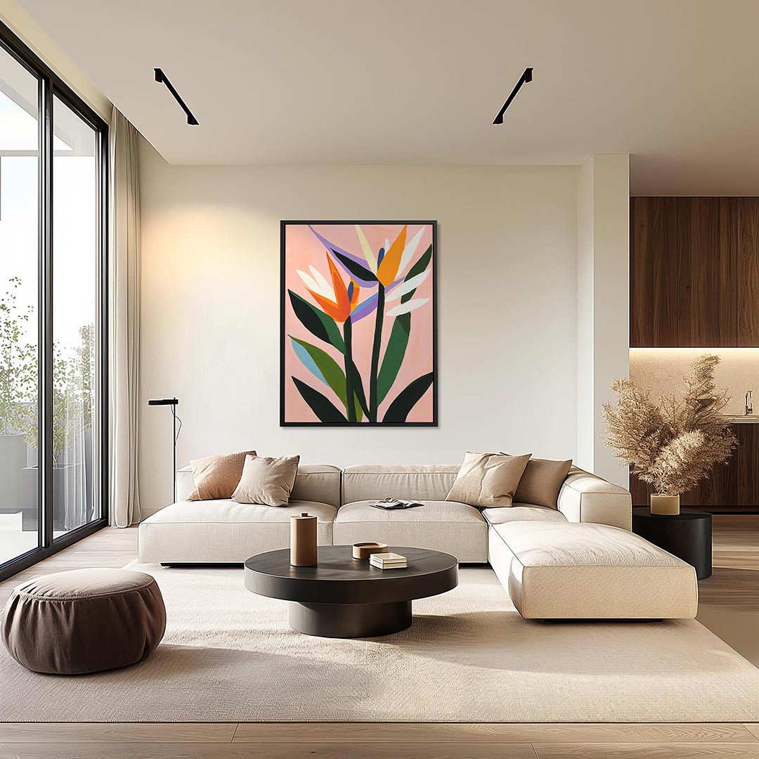 Kleurrijke bloemvormen Kunstwerk