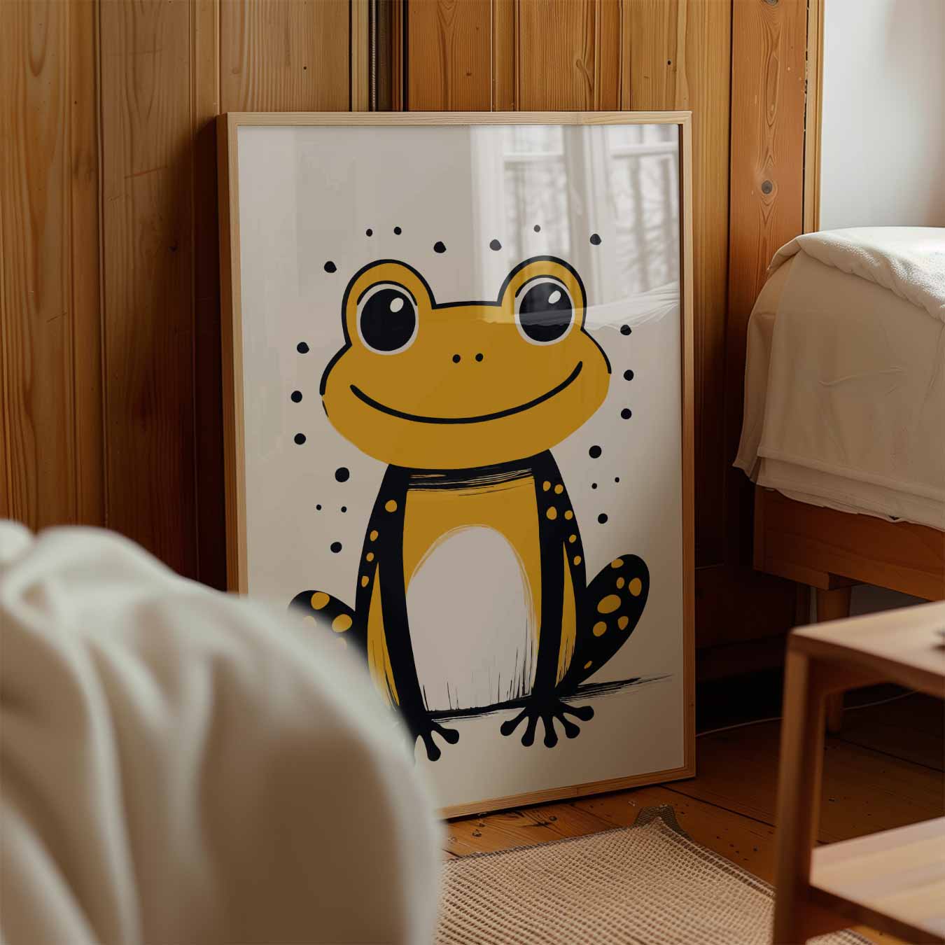 Vrolijke Kikker Illustratie Poster