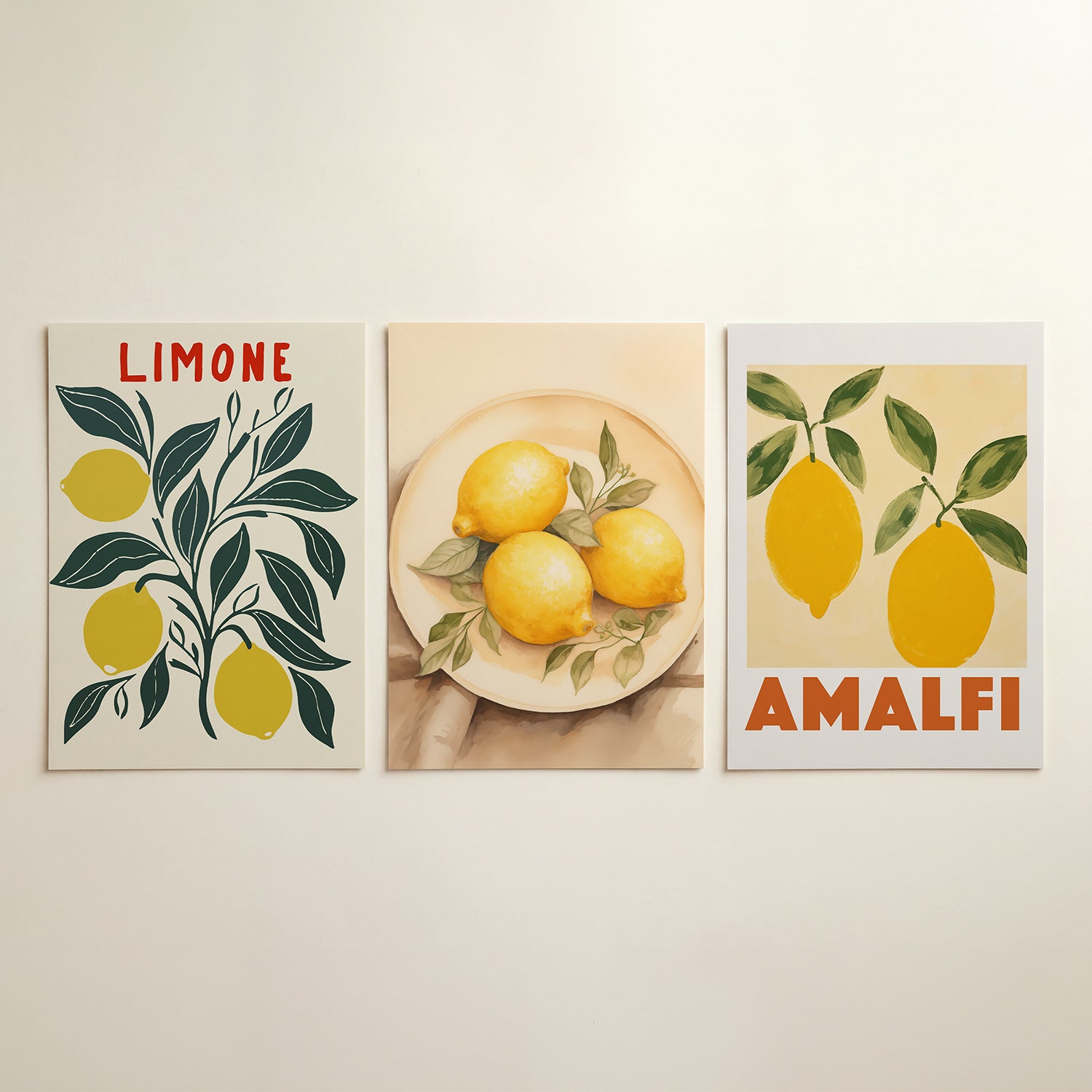 Citroen en bladeren Posterset