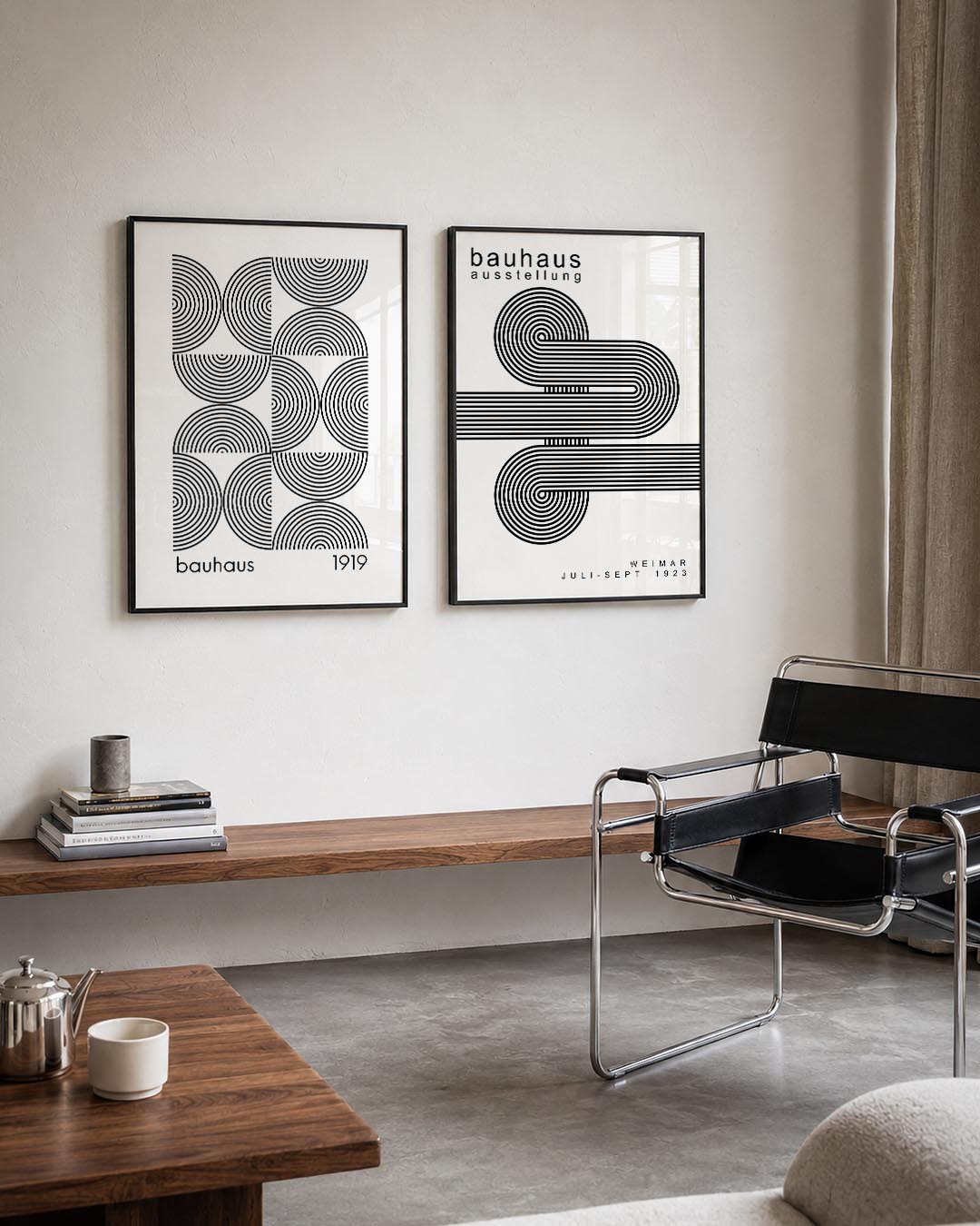 Cirkelritme en lijnen Posterset