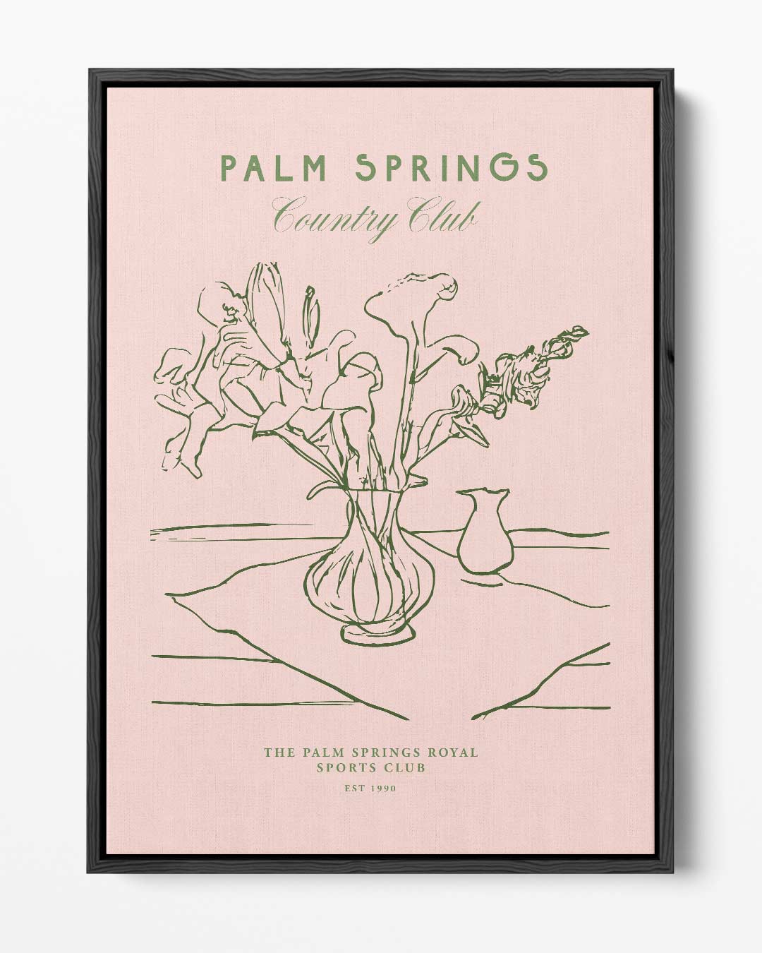 Palm Springs Country Club Bloemenprint Kunstwerk-canvas-dibond-plexiglas-wanddecoratie-WallArtistic