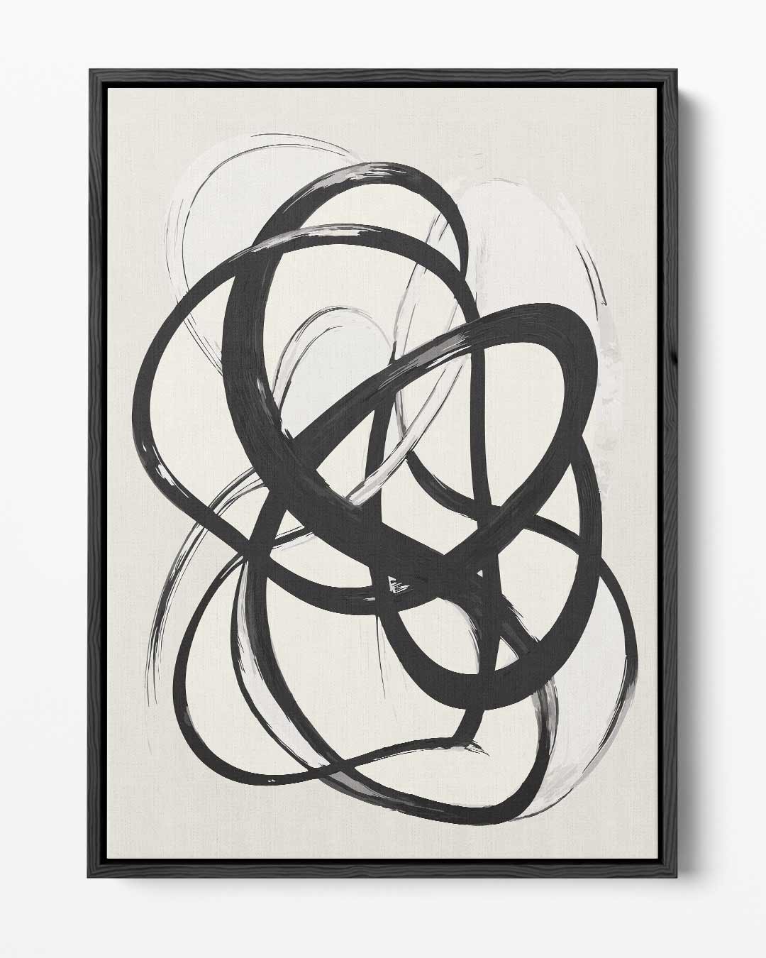 Abstracte Zwarte Lijnen Kunstwerk-canvas-dibond-plexiglas-wanddecoratie-WallArtistic