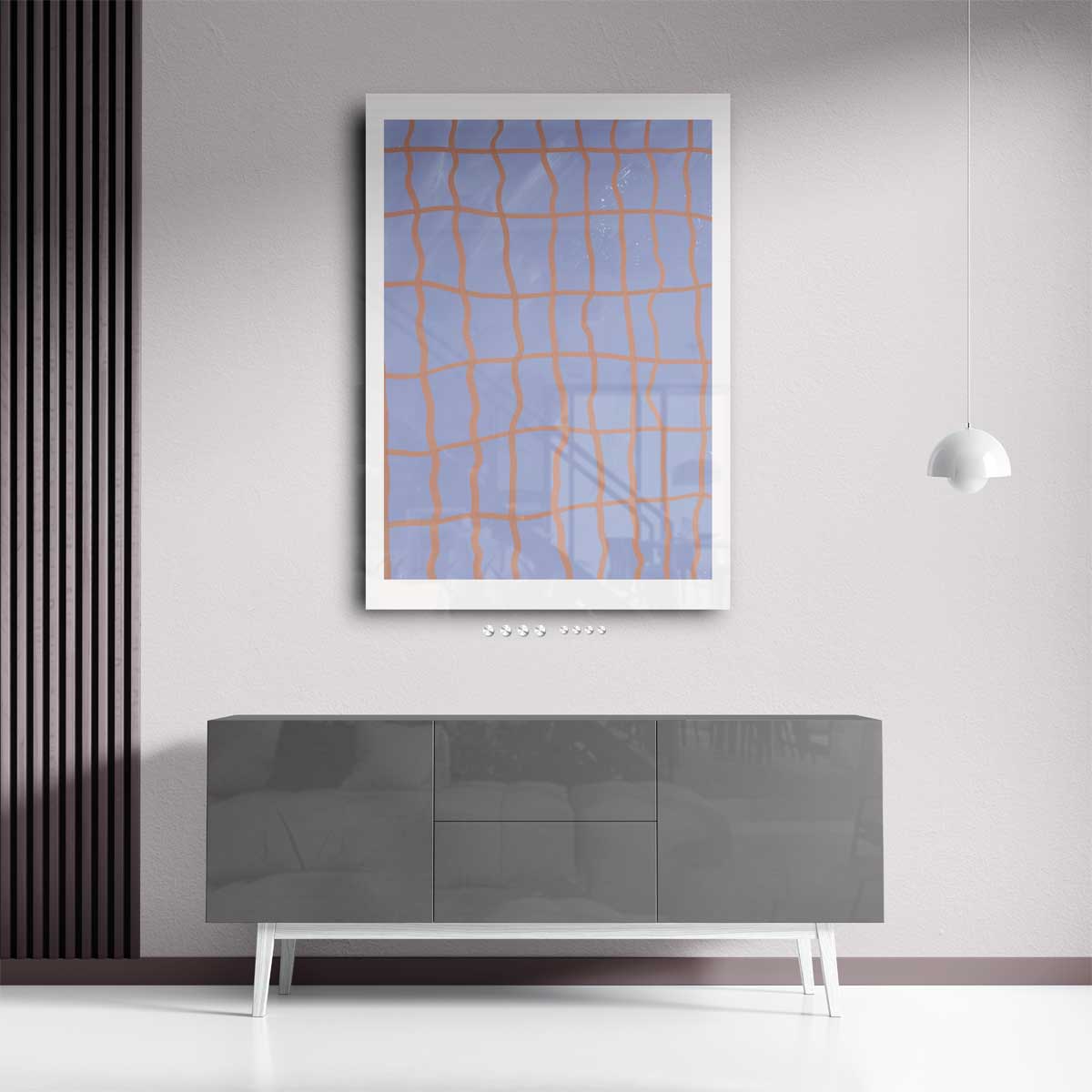Speels Blauwe Abstractie Kunstwerk-canvas-dibond-plexiglas-wanddecoratie-WallArtistic