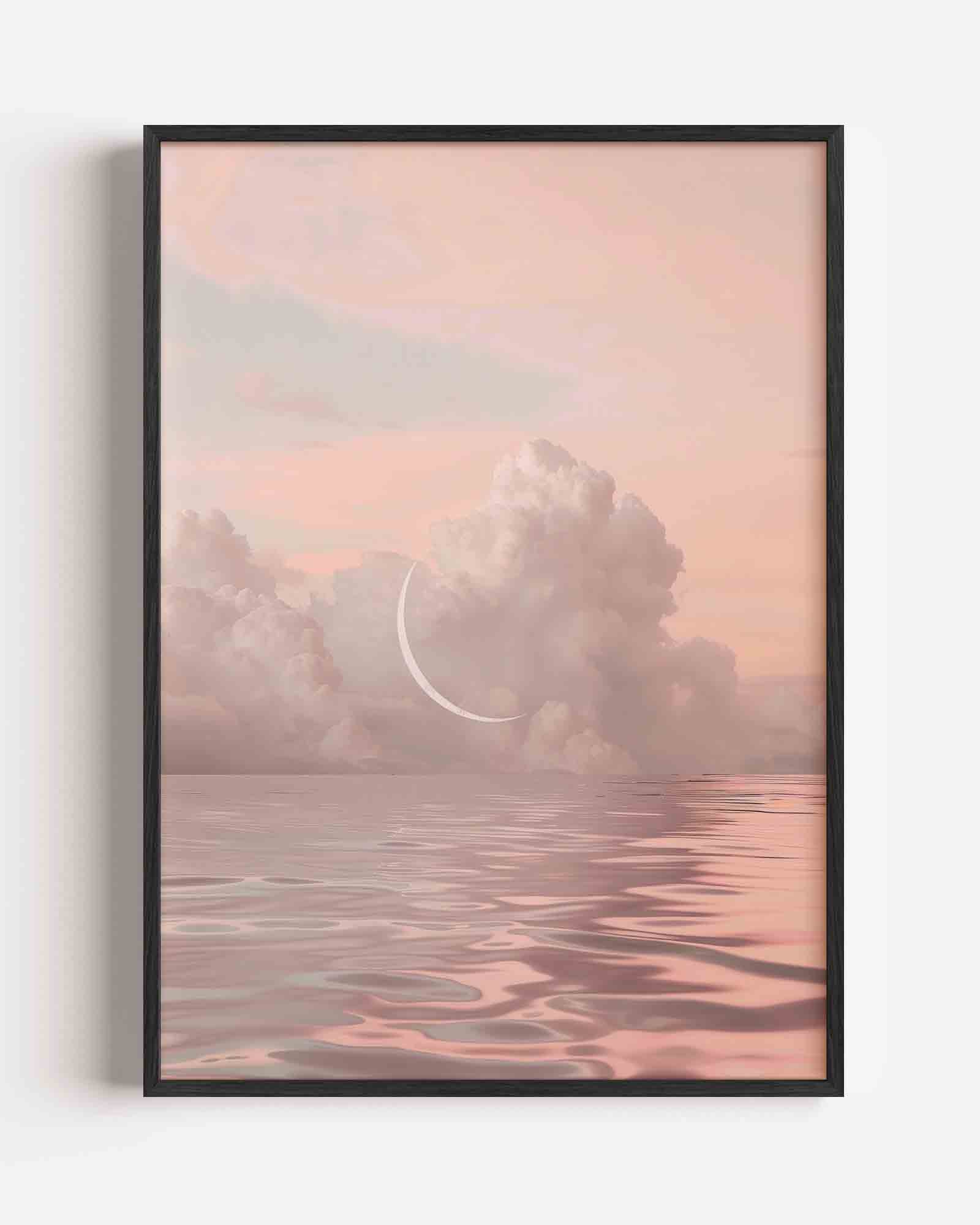 Wolken en maan Poster