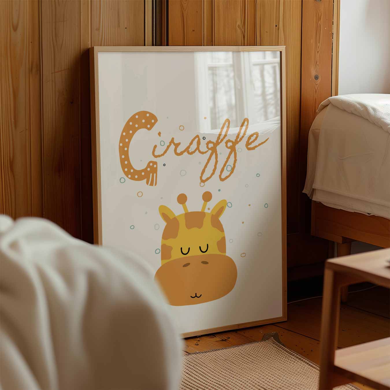 Schattige Giraffe Kinderkamer Poster