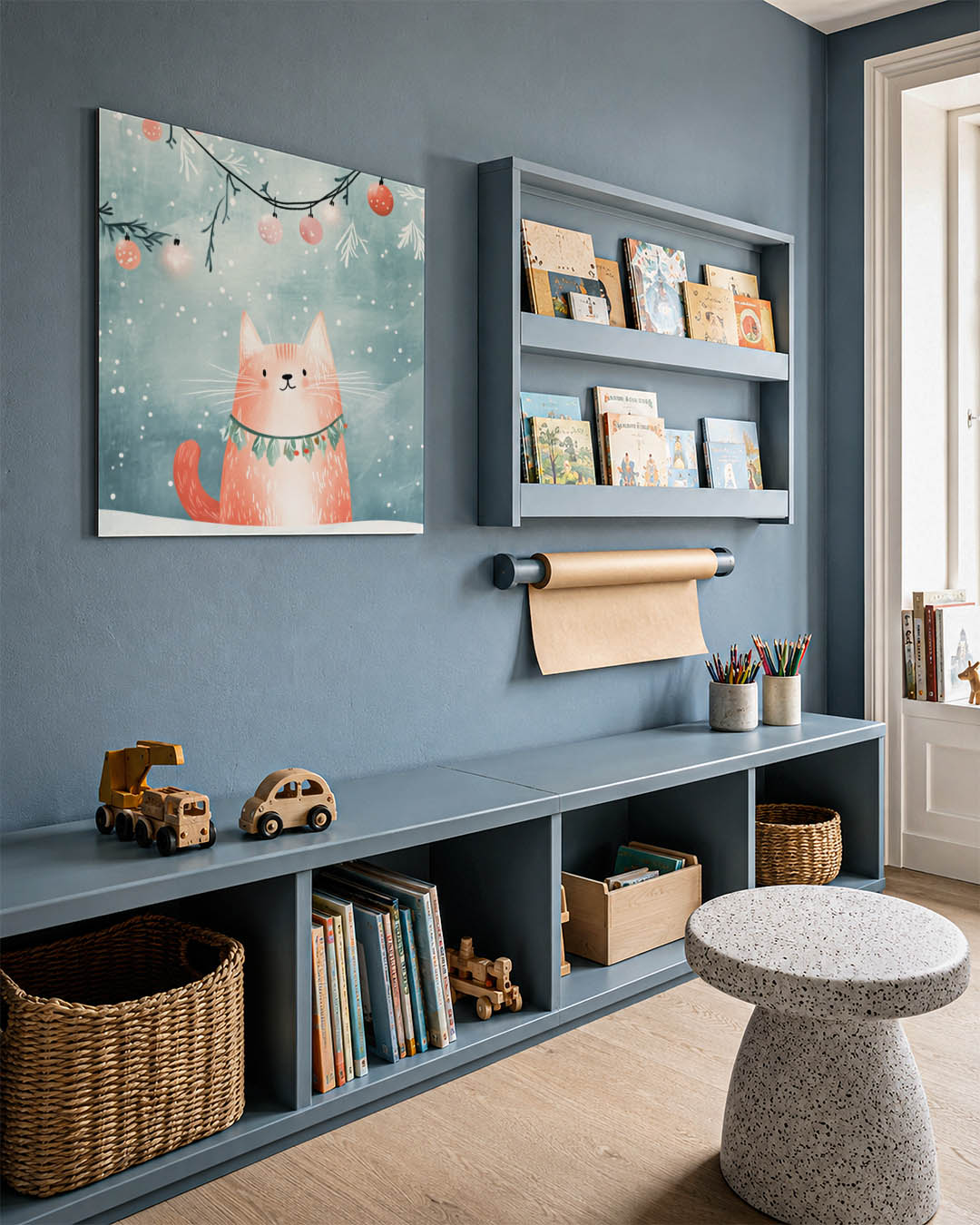 Speelse kat illustratie Kunstwerk